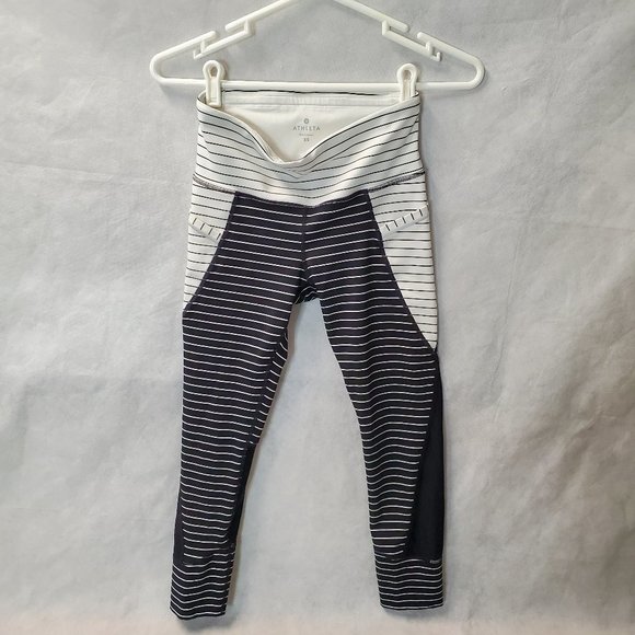 Athleta Pants - Athleta Striped Cropped Legging XS